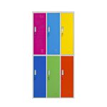 Colorful 6-Door Storage Cabinet