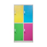 Colorful 4-Door Storage Cabinet