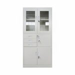 Glass Door Cabinet With Drawers