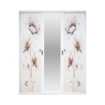 Three-door sliding door printed cabinet