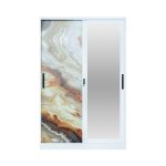 Two-door sliding printed cabinet